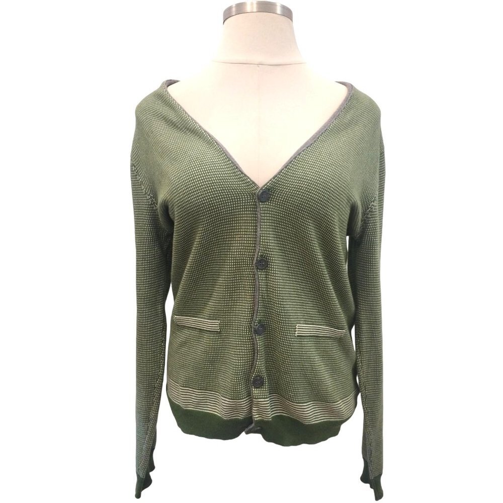 FSBN Green Regular Fit Button-up Cardigan Size L